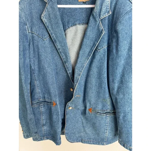 Vintage Frontier Collection Men's Denim Coat - Picture 3 of 13